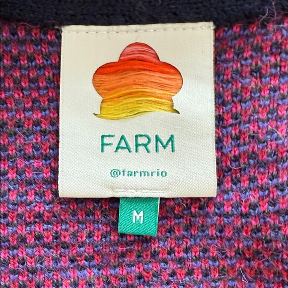 FARM Rio Multicolor Heart Pattern Cardigan - Picture 3 of 3